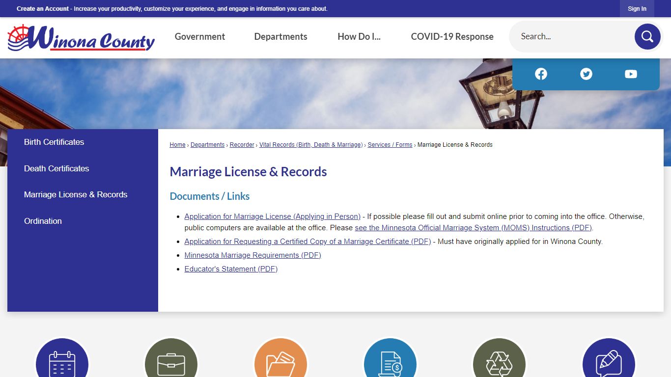 Marriage License & Records | Winona County, MN